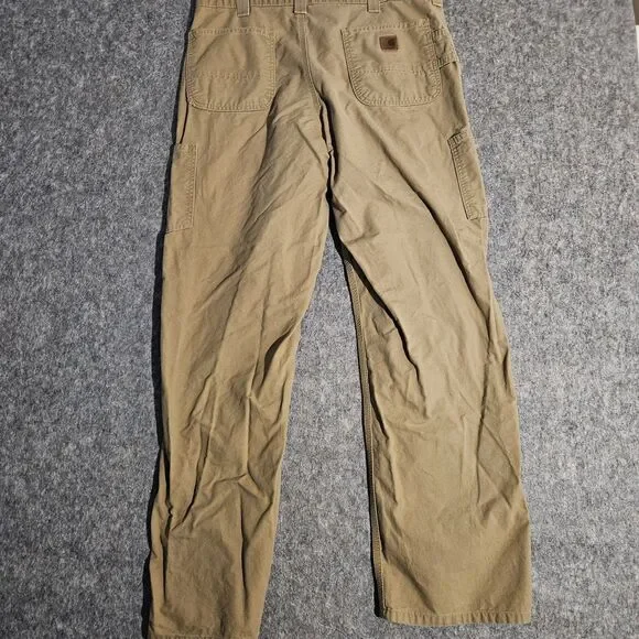 Carhartt Pants Mens 38x34 Brown Dungaree Fit Carpenter Workwear Cotton B151 - Picture 2 of 7